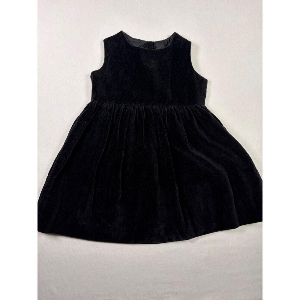 Francine Velvet Classic Black Minimalist Minimalist Holiday Party Dress Girl 2